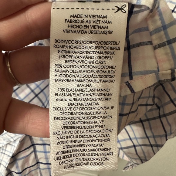 Ralph Lauren Classic Fit Button Down Shirt Long Sleeve Blue Plaid Men Large/16.5 - Picture 5 of 5